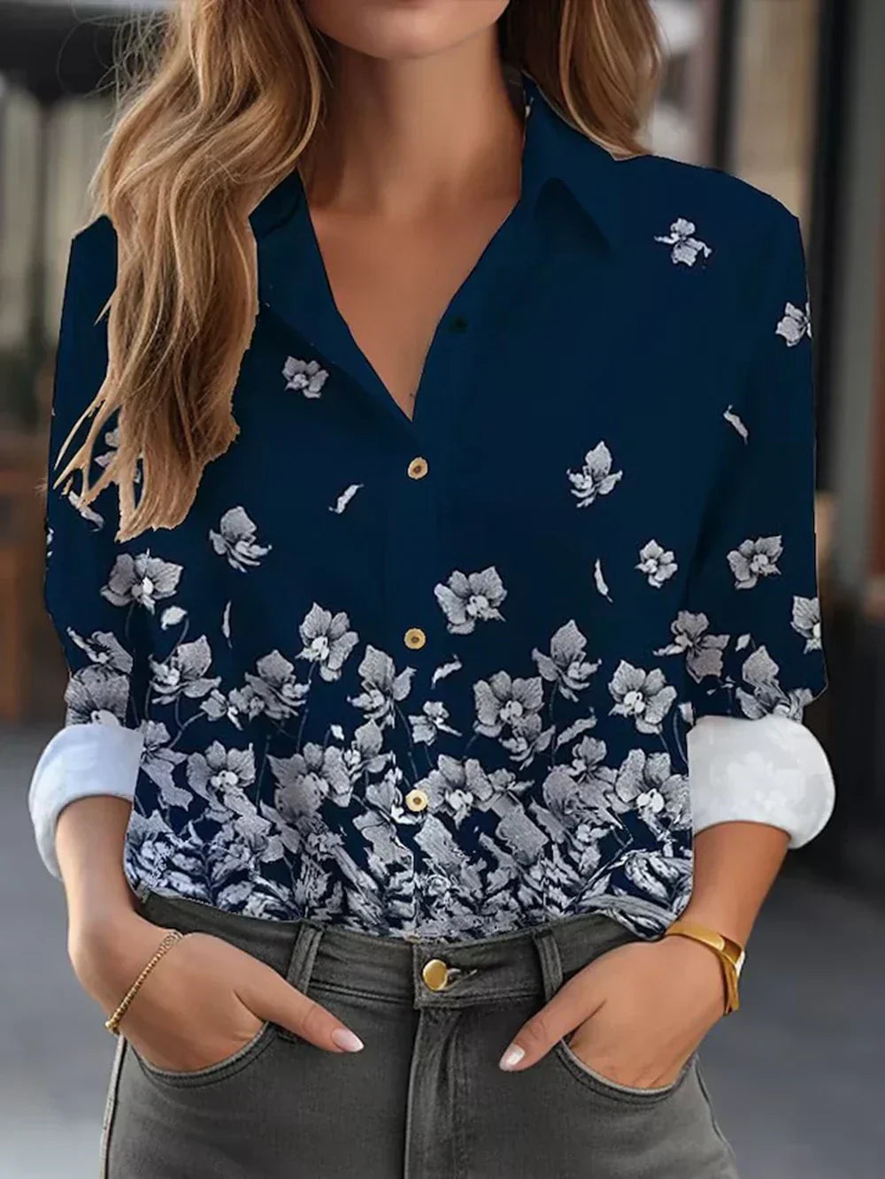 Blu navy/Bianco / 5XL