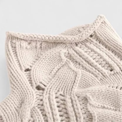 SABINE – MAGLIONE IN MAGLIA FINE CON PATRONI A TRECCIA