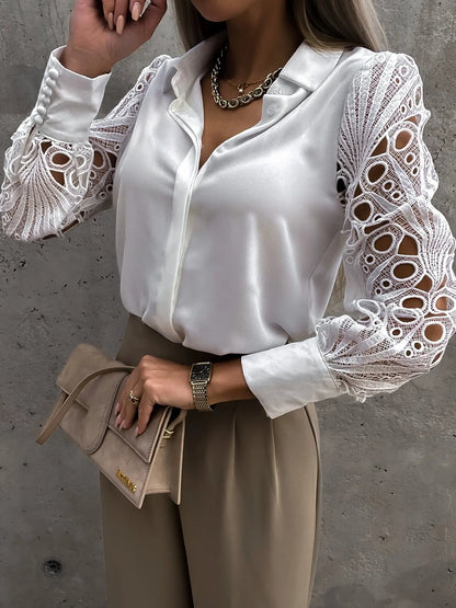 Lily™ | Blusa elegante con raffinati maniche in pizzo