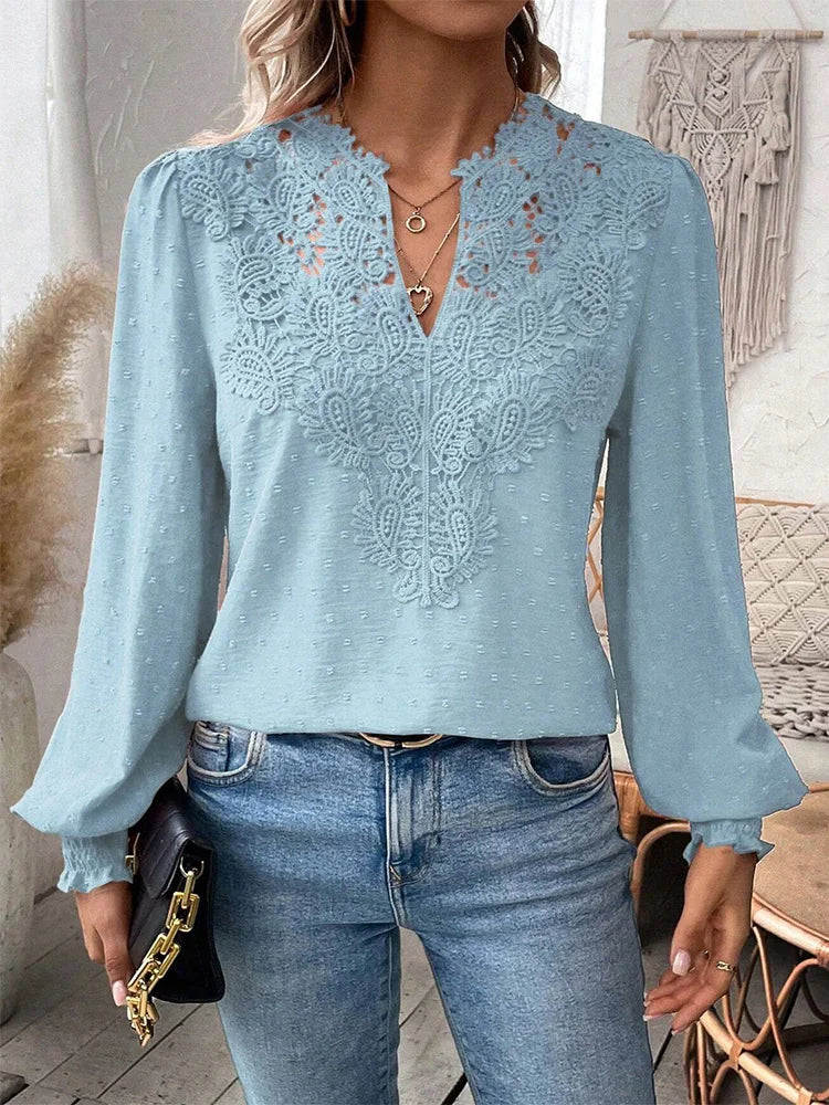 Charlene™ | Elegante blusa in pizzo