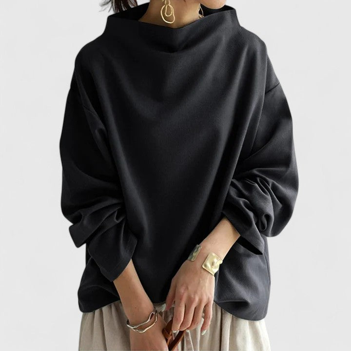 KIMBERLY – MAGLIONE CHIQUE CON COLLO ALTO