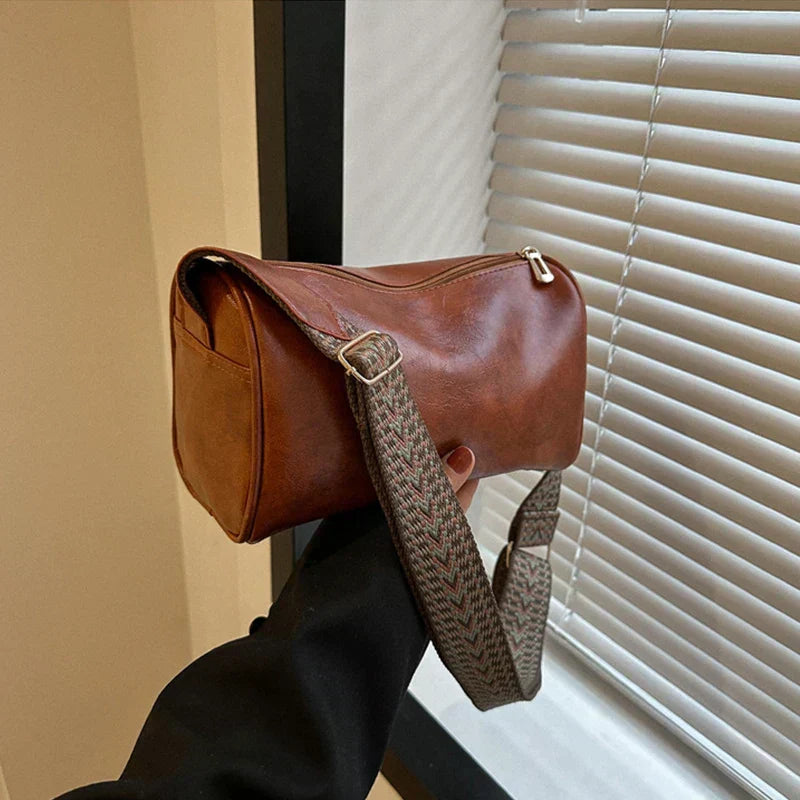Trine - Borsa a Spalla Vintage in Pelle