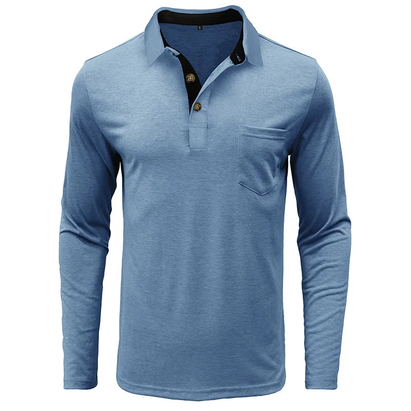 Kavin™ | Camicia da uomo a maniche lunghe in colore unito
