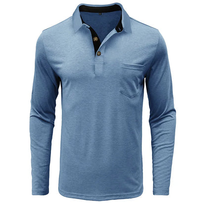 Kavin™ | Camicia da uomo a maniche lunghe in colore unito