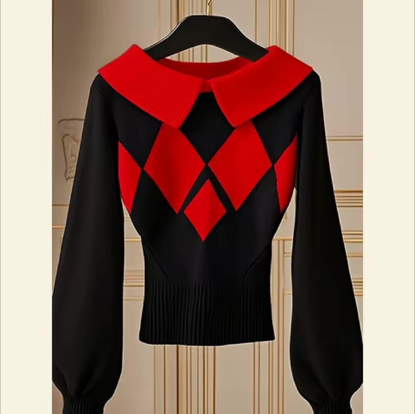 Mirthe™ | Maglione Argyle Lavorato a Maglia
