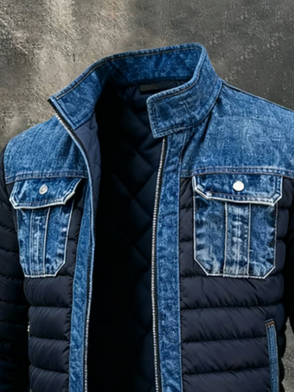 JAKE – GIACCA PUFFER ibrida in DENIM