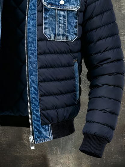 JAKE – GIACCA PUFFER ibrida in DENIM