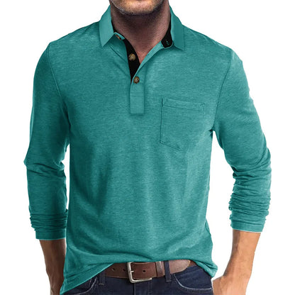 Kavin™ | Camicia da uomo a maniche lunghe in colore unito