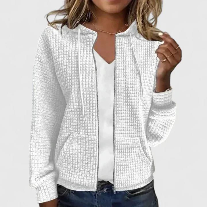 MILA – FELPA CON ZIP WAFFLE