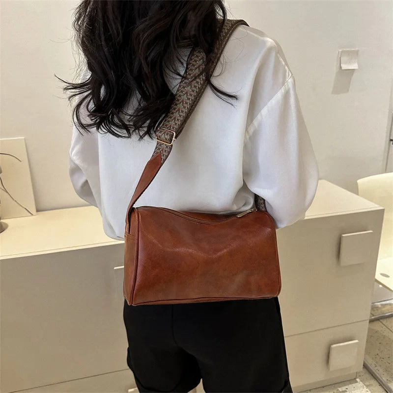 Trine - Borsa a Spalla Vintage in Pelle