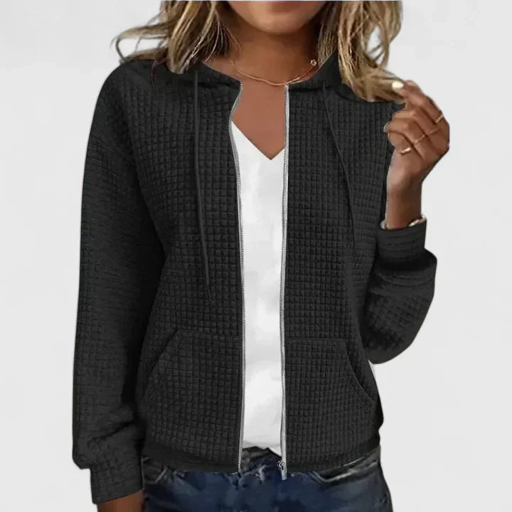 MILA – FELPA CON ZIP WAFFLE