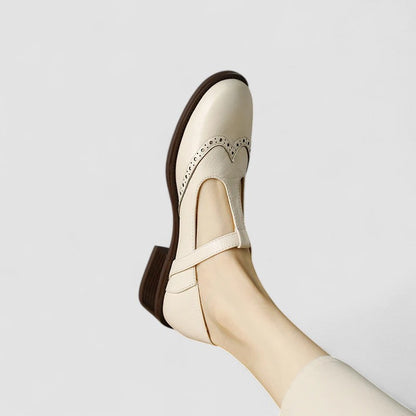 NICOLE – SCARPE IN PELLE VINTAGE A T-STRAP