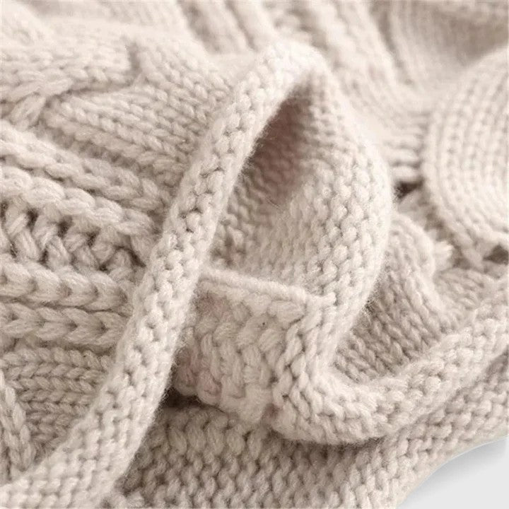 SABINE – MAGLIONE IN MAGLIA FINE CON PATRONI A TRECCIA