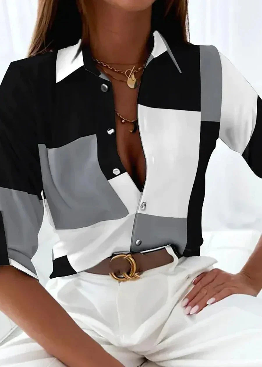 Viola™ | Blusa moderna con una stampa elegante