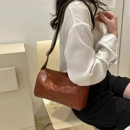 Trine - Borsa a Spalla Vintage in Pelle