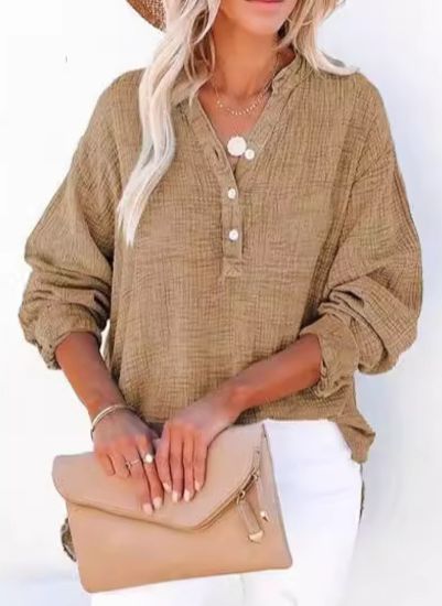 ODETTE – BLUSA ELEGANTE RILASSATA CON BOTTONI