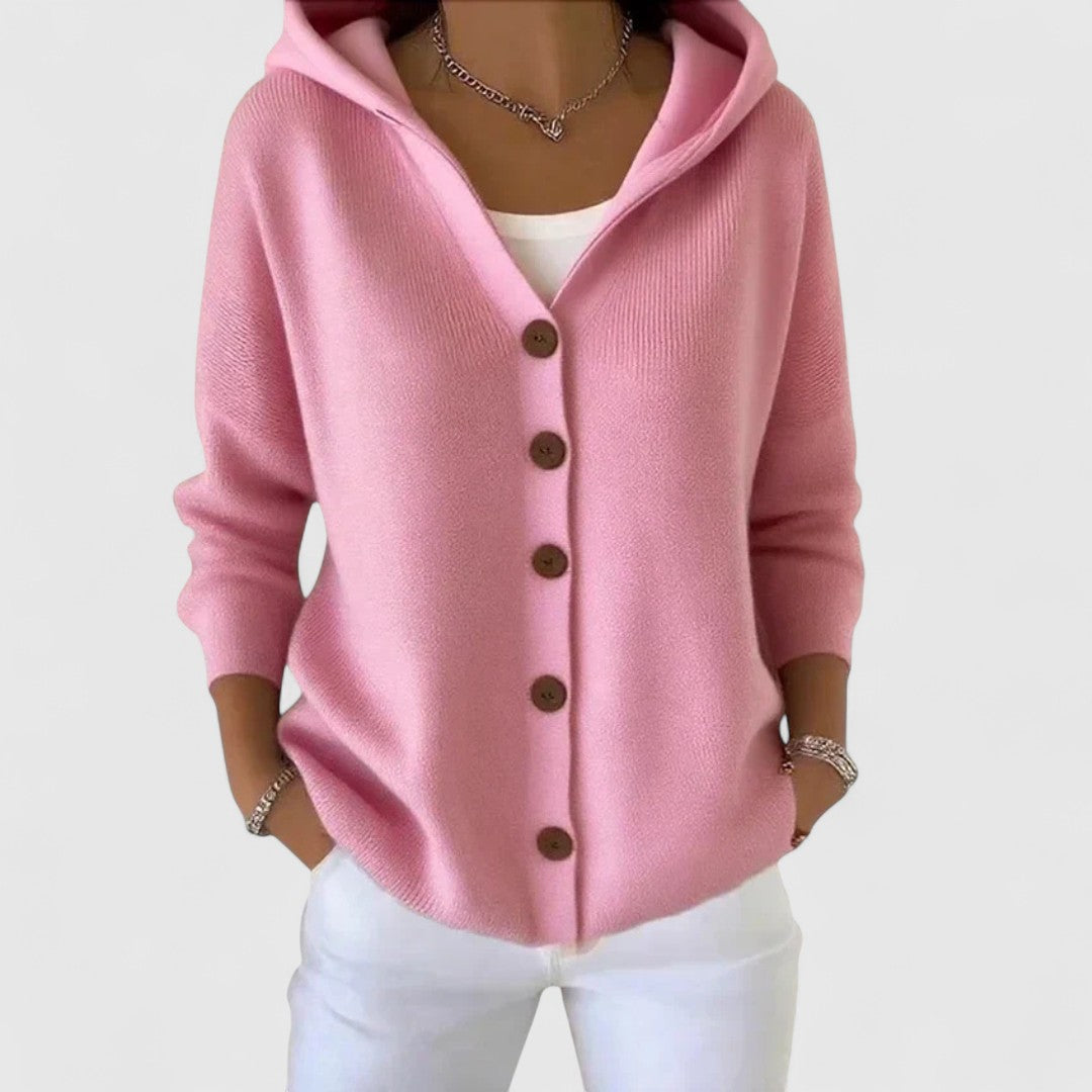 VERA – GILET CON CAPPUCCIO E BOTTONI