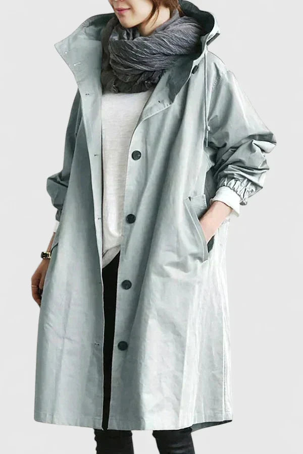 PAULA – GIACCA IMPERMEABILE CON CAPPUCCIO VIVACE