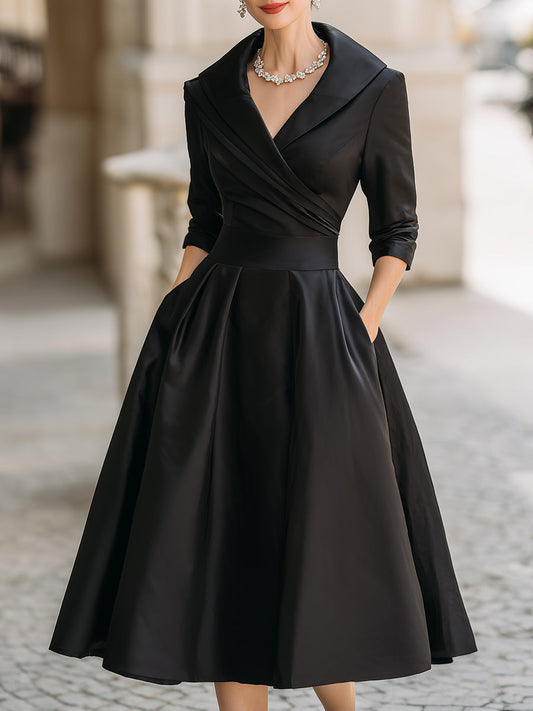 CELINE – ABITO MIDI ELEGANTE IN STILE WRAP