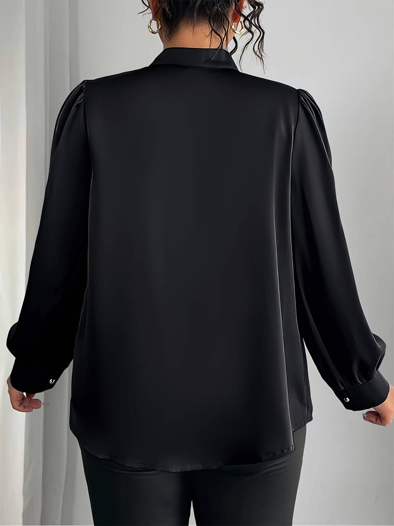 Thaliravelle - Blusa Elegante con Maniche a Palloncino e Scollatura a V