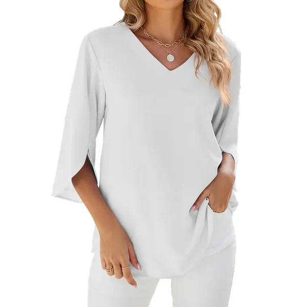 Isabeau™ | Blusa alla Moda con Dettaglio a Spacco