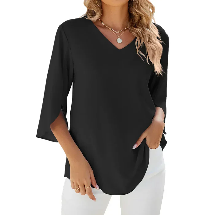 Isabeau™ | Blusa alla Moda con Dettaglio a Spacco