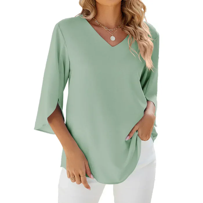 Isabeau™ | Blusa alla Moda con Dettaglio a Spacco