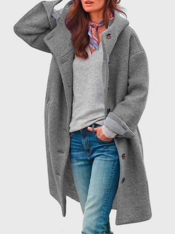 MARIS – GIACCA TEXTURIZZATA CON CAPPUCCIO