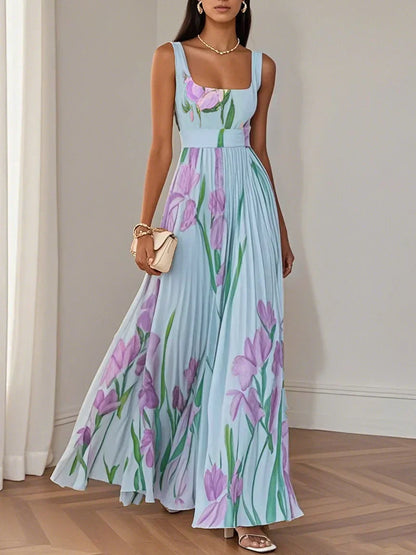 LILA – ELEGANTE MAXIJURK CON FIORI