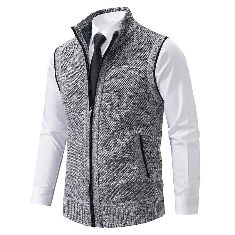 Bremer™ | Gilet in fleece lavorato a maglia senza maniche