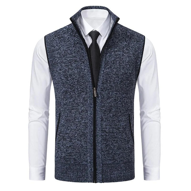 Bremer™ | Gilet in fleece lavorato a maglia senza maniche