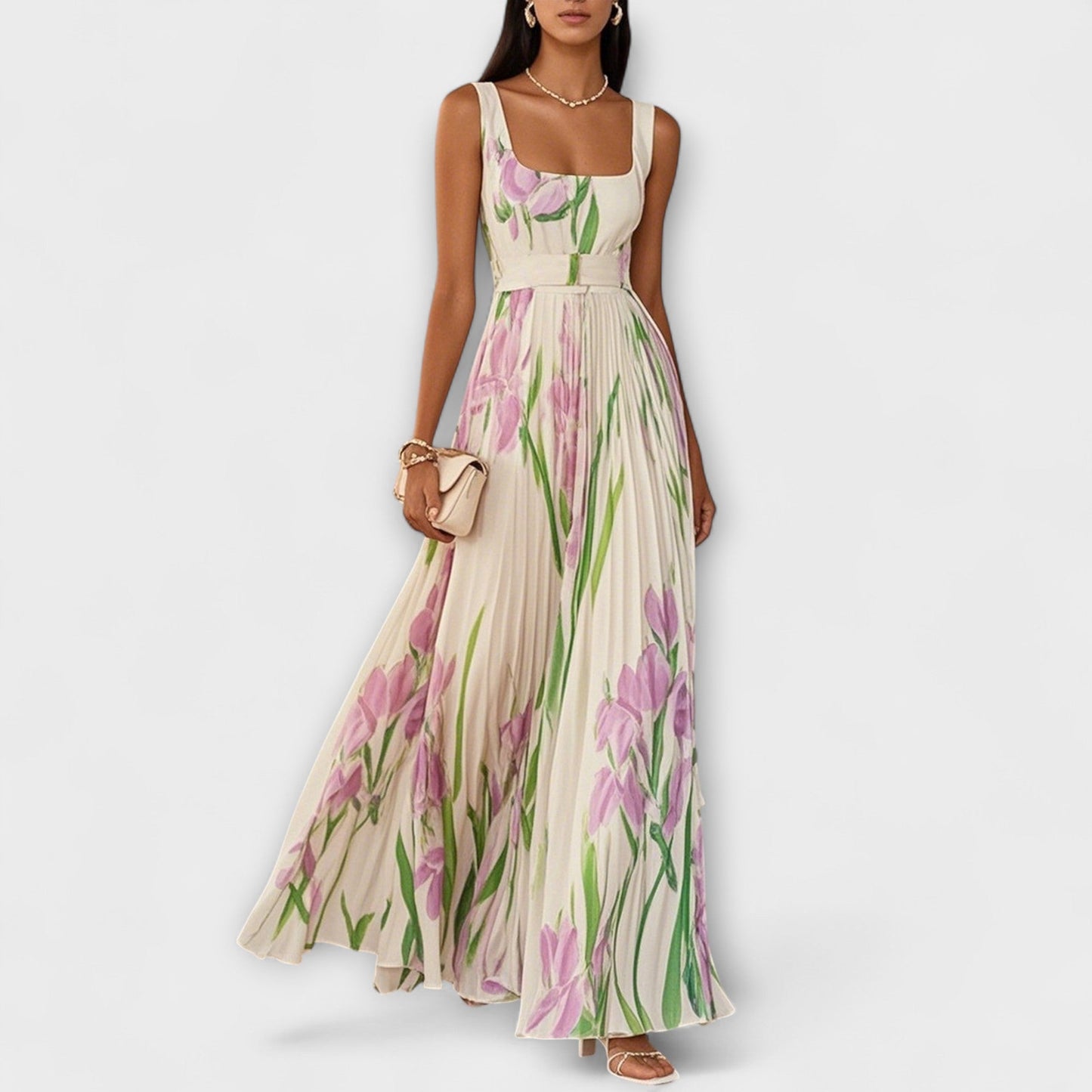 SOFIA – ABITO MAXI FIORITO ELEGANTE