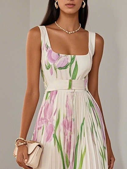 LILA – ELEGANTE MAXIJURK CON FIORI