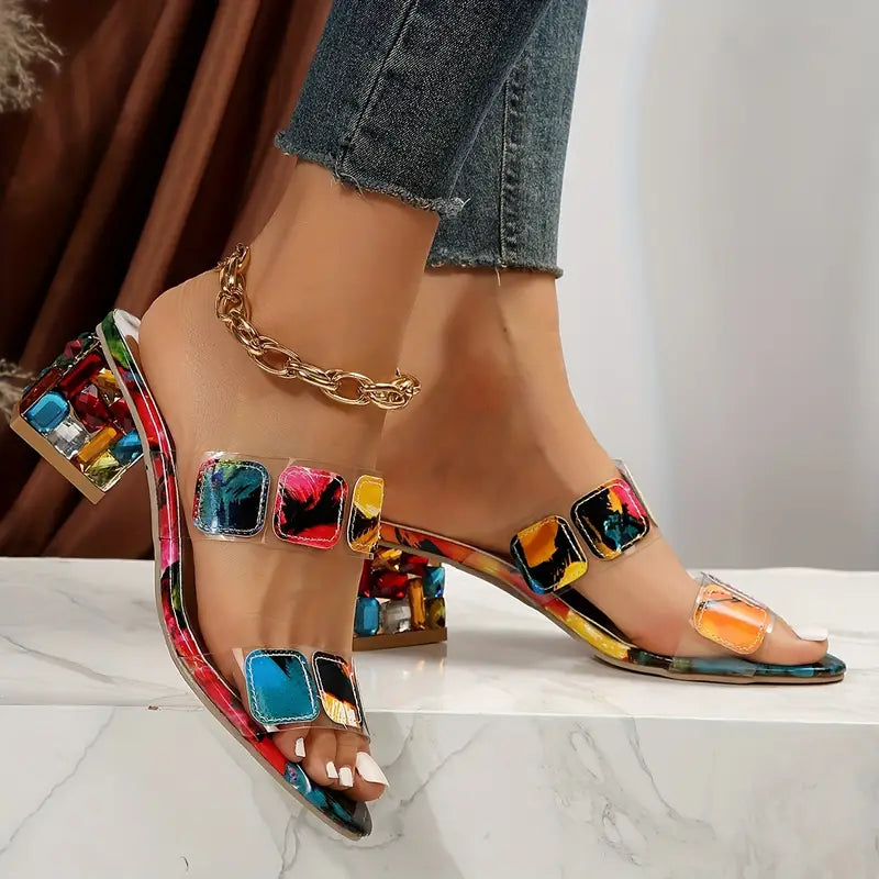 LYMBER – SANDALI CON TACCO A BLOCCO COLORATI