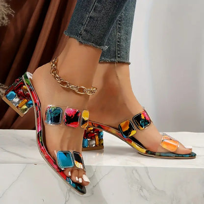 LYMBER – SANDALI CON TACCO A BLOCCO COLORATI