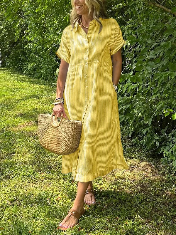 CLAIRE – ABITO CAMICIA STRIATO SENZA SFORZO