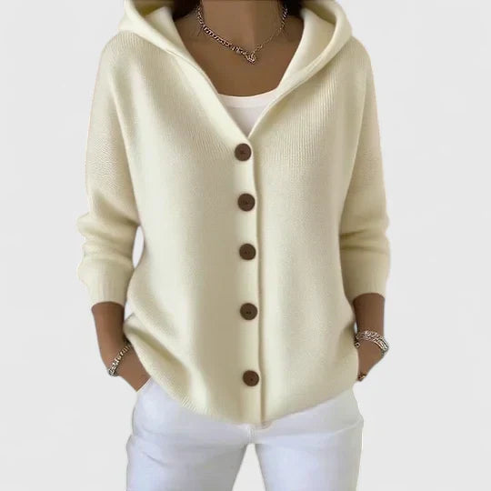 VERA – GILET CON CAPPUCCIO E BOTTONI