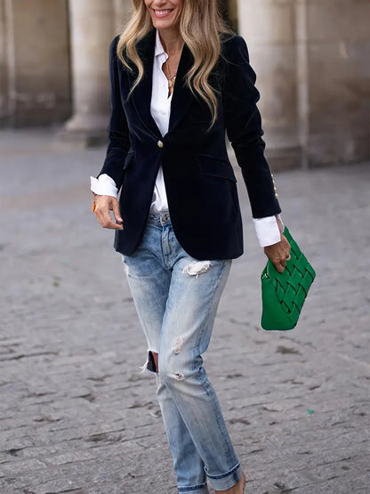 Keet™ | Elegante Blazer in Velluto