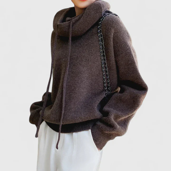 ISABELLE – MAGLIONE CON CAPPUCCIO RILASSATO