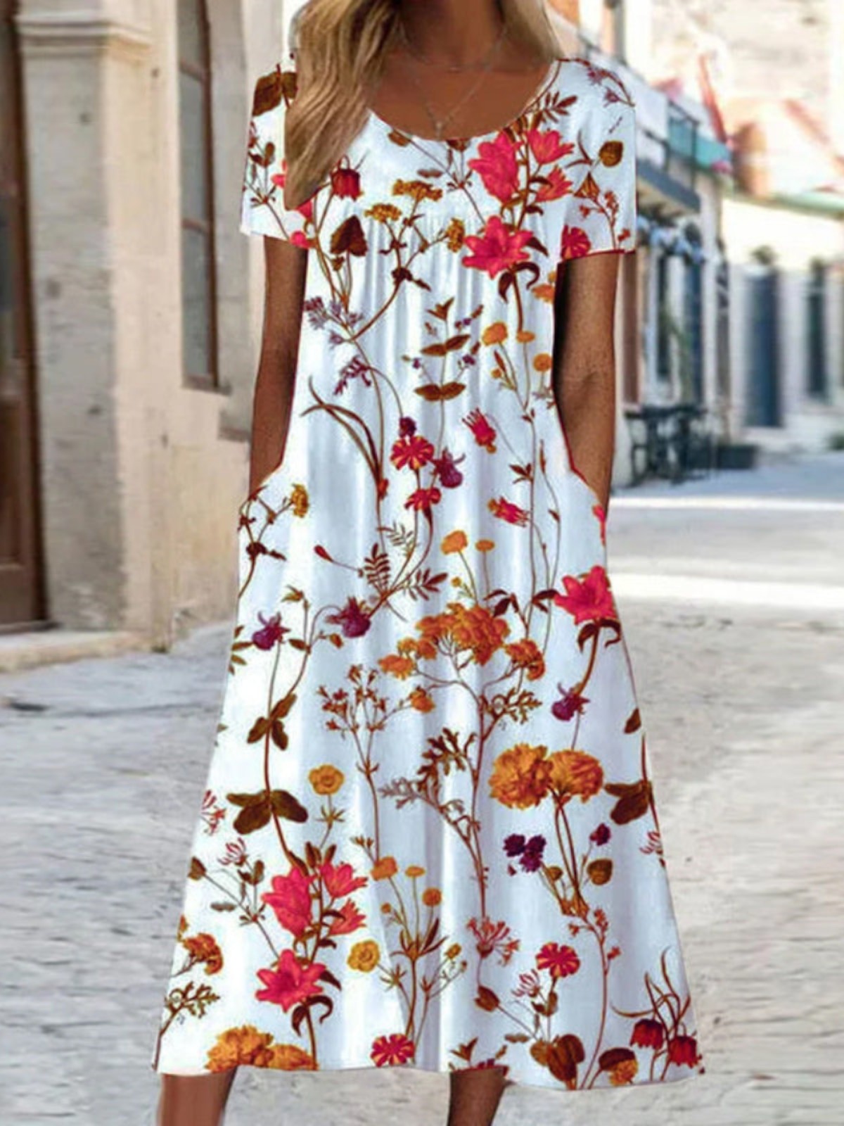 LORENA – ABITO FLORALE A-LINE