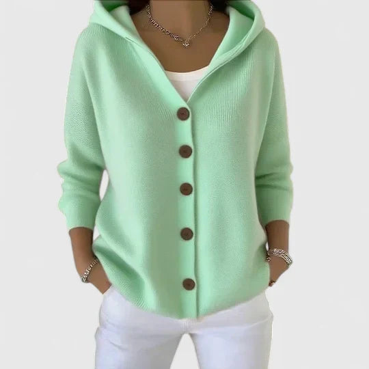 VERA – GILET CON CAPPUCCIO E BOTTONI