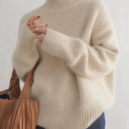 Sanne™ | MAGLIONE A COLLO ALTO COLORATO