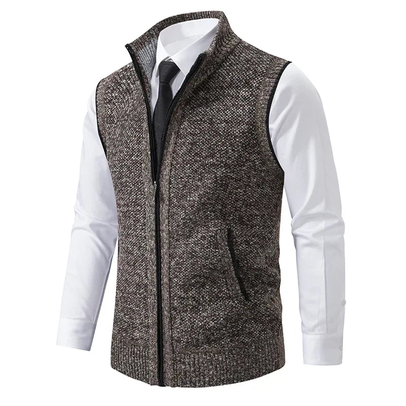 Bremer™ | Gilet in fleece lavorato a maglia senza maniche