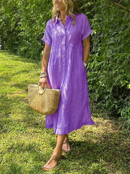CLAIRE – ABITO CAMICIA STRIATO SENZA SFORZO
