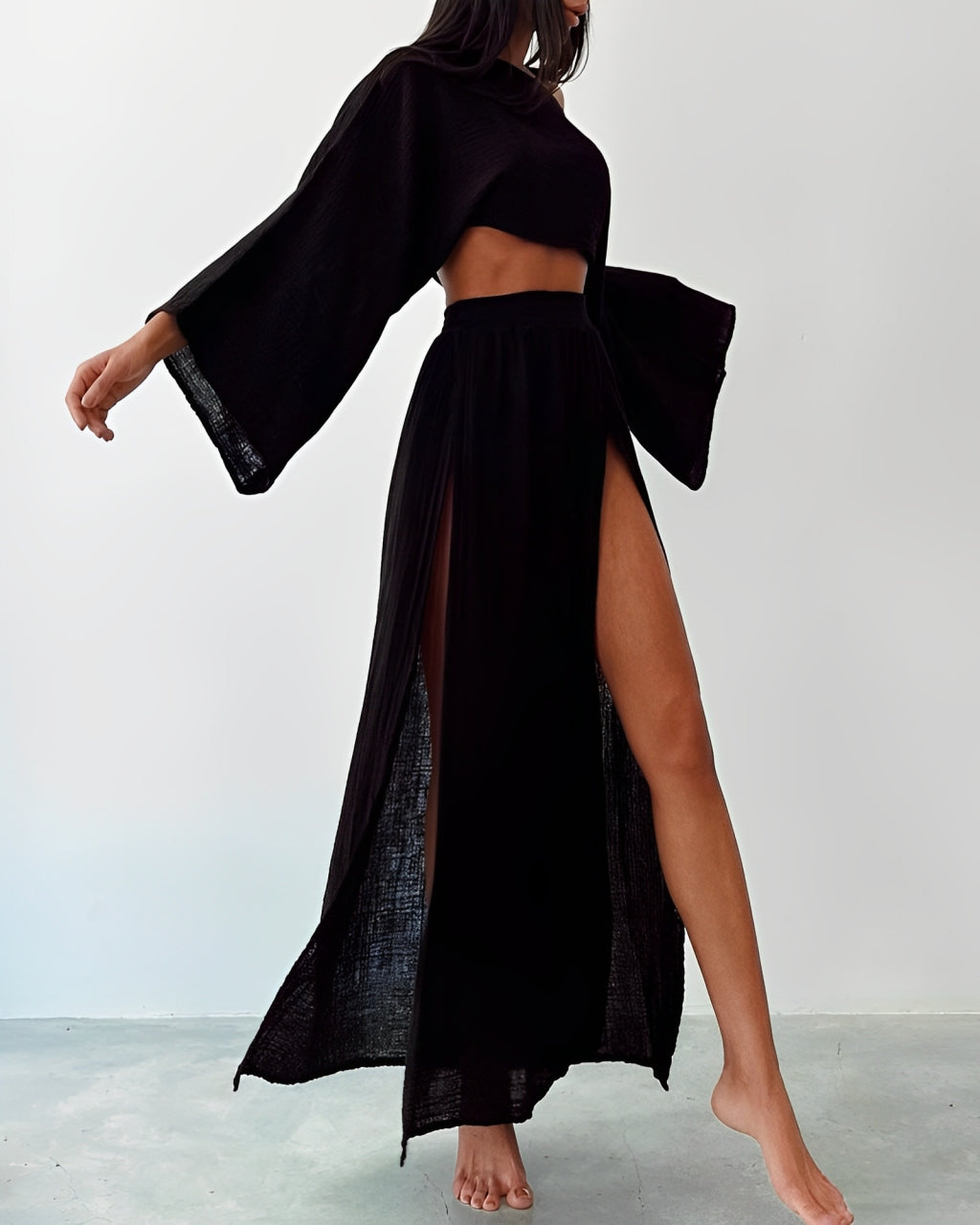 Verena™ | Set elegante in lino a due pezzi