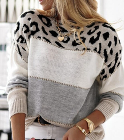 Lela™ | Maglione con stampa leopardata