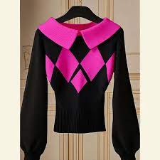 Mirthe™ | Maglione Argyle Lavorato a Maglia