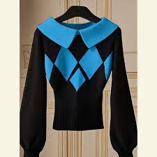 Mirthe™ | Maglione Argyle Lavorato a Maglia