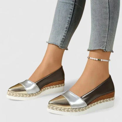 JANINE – WEDGE ESPADRILLE METALLIZZATA