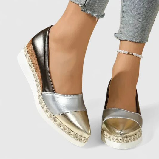 JANINE – WEDGE ESPADRILLE METALLIZZATA